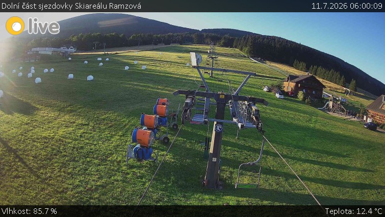 Horské atrakce Ramzová - Dolní část sjezdovky Skiareálu Ramzová - 11.7.2026 v 06:00