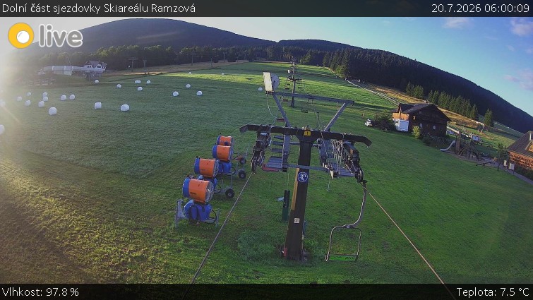 Horské atrakce Ramzová - Dolní část sjezdovky Skiareálu Ramzová - 20.7.2026 v 06:00
