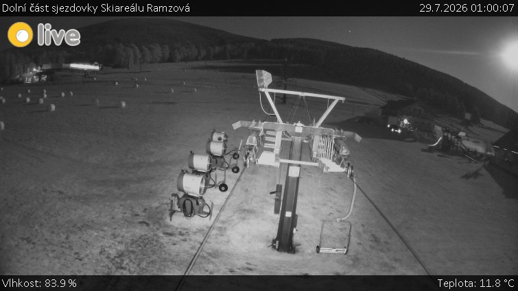 Horské atrakce Ramzová - Dolní část sjezdovky Skiareálu Ramzová - 29.7.2026 v 01:00