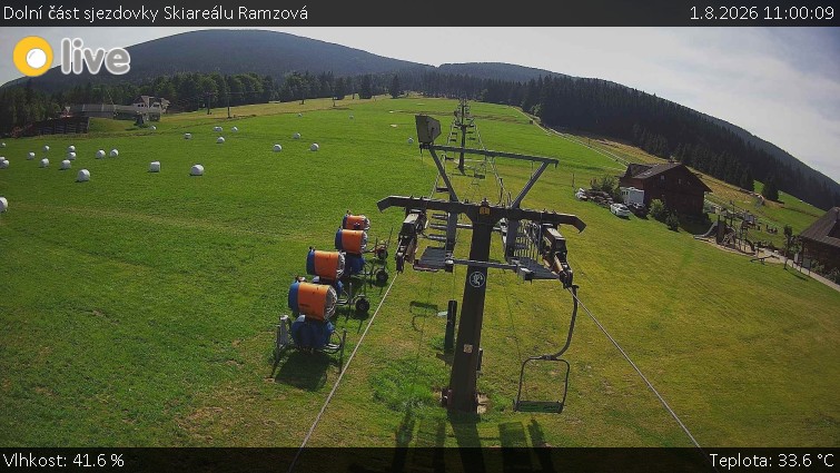 Mountain attractions Ramzová - Lower part of the ski slope at the Ramzová Ski Resort - 1.8.2026 v 11:00