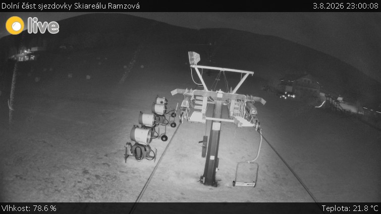 Horské atrakce Ramzová - Dolní část sjezdovky Skiareálu Ramzová - 3.8.2026 v 23:00