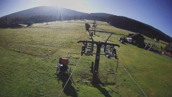 Unterer Teil der Skipiste im Skigebiet Ramzová