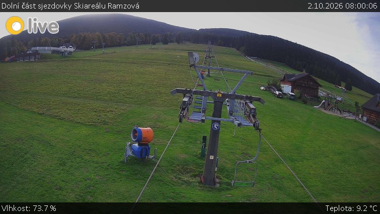 Horské atrakce Ramzová - Dolní část sjezdovky Skiareálu Ramzová - 2.10.2026 v 08:00