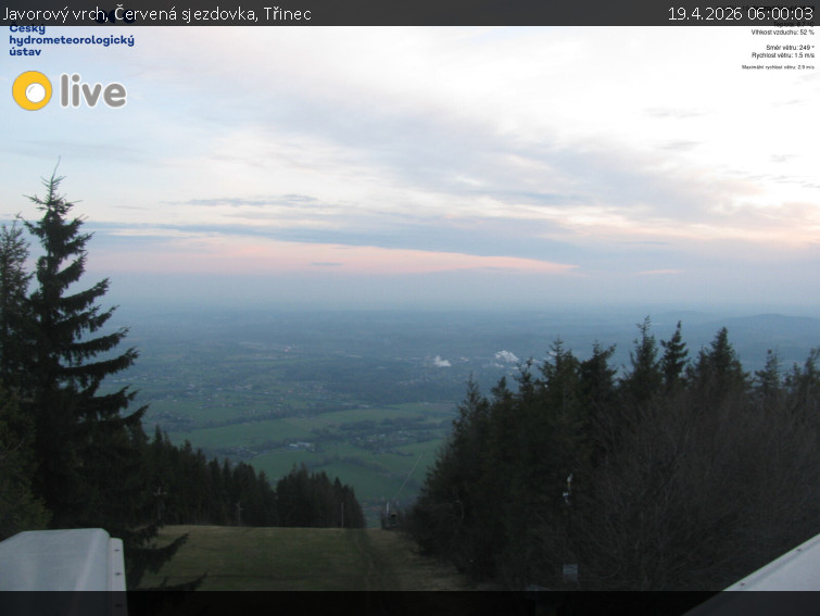 Javorový vrch - Červená sjezdovka, Třinec - 19.4.2026 v 06:00