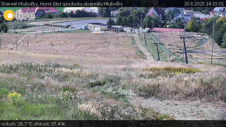 Skiareál Hlubočky - Horní část sjezdovky skiareálu Hlubočky - 20.8.2025 v 14:15