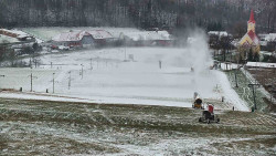 Horní část sjezdovky skiareálu Hlubočky