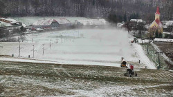 Horní část sjezdovky skiareálu Hlubočky
