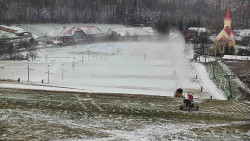Horní část sjezdovky skiareálu Hlubočky