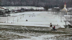 Horní část sjezdovky skiareálu Hlubočky