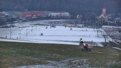 Horní část sjezdovky skiareálu Hlubočky