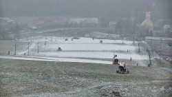 Horní část sjezdovky skiareálu Hlubočky