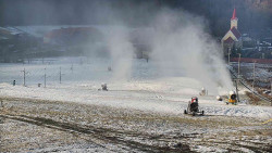 Horní část sjezdovky skiareálu Hlubočky