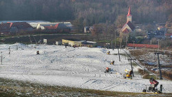 Horní část sjezdovky skiareálu Hlubočky
