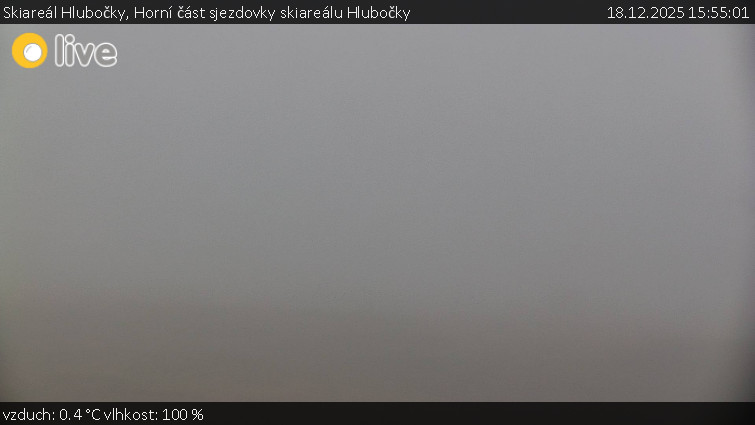 Skiareál Hlubočky - Horní část sjezdovky skiareálu Hlubočky - 18.12.2025 v 15:55