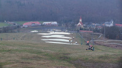 Horní část sjezdovky skiareálu Hlubočky