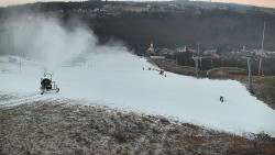 Horní část sjezdovky skiareálu Hlubočky
