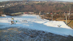 Horní část sjezdovky skiareálu Hlubočky