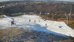 Horní část sjezdovky skiareálu Hlubočky