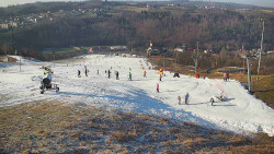 Horní část sjezdovky skiareálu Hlubočky