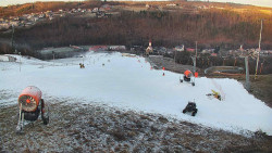 Horní část sjezdovky skiareálu Hlubočky