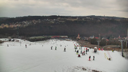 Horní část sjezdovky skiareálu Hlubočky