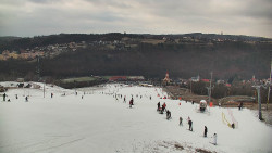 Horní část sjezdovky skiareálu Hlubočky