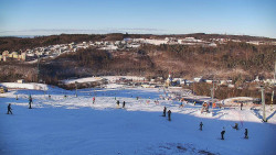 Horní část sjezdovky skiareálu Hlubočky