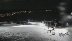 Horní část sjezdovky skiareálu Hlubočky