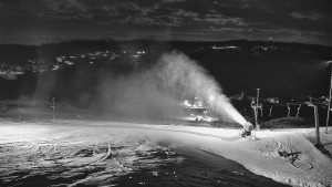 Skiareál Hlubočky - Horní část sjezdovky skiareálu Hlubočky - 31.12.2025 v 02:55