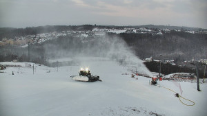 Skiareál Hlubočky - Horní část sjezdovky skiareálu Hlubočky - 31.12.2025 v 07:55