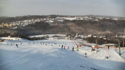 Horní část sjezdovky skiareálu Hlubočky