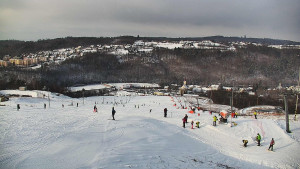 Skiareál Hlubočky - Horní část sjezdovky skiareálu Hlubočky - 31.12.2025 v 10:55