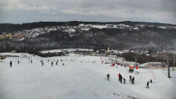 Horní část sjezdovky skiareálu Hlubočky