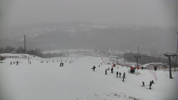 Horní část sjezdovky skiareálu Hlubočky