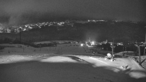 Skiareál Hlubočky - Horní část sjezdovky skiareálu Hlubočky - 1.1.2026 v 00:15