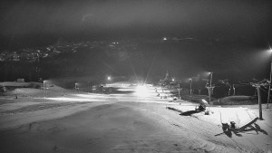 Skiareál Hlubočky - Horní část sjezdovky skiareálu Hlubočky - 1.1.2026 v 00:30