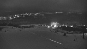 Skiareál Hlubočky - Horní část sjezdovky skiareálu Hlubočky - 1.1.2026 v 02:15