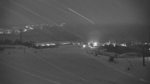 Skiareál Hlubočky - Horní část sjezdovky skiareálu Hlubočky - 1.1.2026 v 05:30