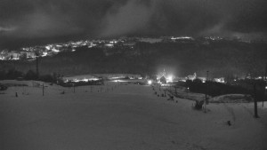 Skiareál Hlubočky - Horní část sjezdovky skiareálu Hlubočky - 1.1.2026 v 06:30