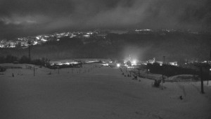 Skiareál Hlubočky - Horní část sjezdovky skiareálu Hlubočky - 1.1.2026 v 06:35