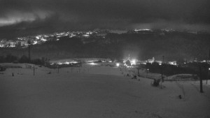 Skiareál Hlubočky - Horní část sjezdovky skiareálu Hlubočky - 1.1.2026 v 06:40