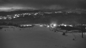 Skiareál Hlubočky - Horní část sjezdovky skiareálu Hlubočky - 1.1.2026 v 06:50