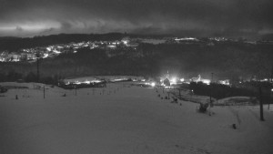 Skiareál Hlubočky - Horní část sjezdovky skiareálu Hlubočky - 1.1.2026 v 06:55