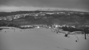 Skiareál Hlubočky - Horní část sjezdovky skiareálu Hlubočky - 1.1.2026 v 07:15