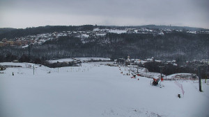 Skiareál Hlubočky - Horní část sjezdovky skiareálu Hlubočky - 1.1.2026 v 07:50