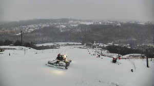 Skiareál Hlubočky - Horní část sjezdovky skiareálu Hlubočky - 1.1.2026 v 08:10