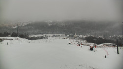 Horní část sjezdovky skiareálu Hlubočky