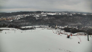 Skiareál Hlubočky - Horní část sjezdovky skiareálu Hlubočky - 1.1.2026 v 09:10