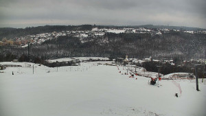 Skiareál Hlubočky - Horní část sjezdovky skiareálu Hlubočky - 1.1.2026 v 09:15