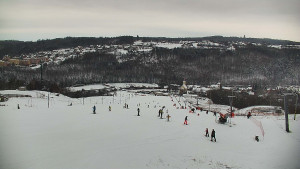 Skiareál Hlubočky - Horní část sjezdovky skiareálu Hlubočky - 1.1.2026 v 10:20